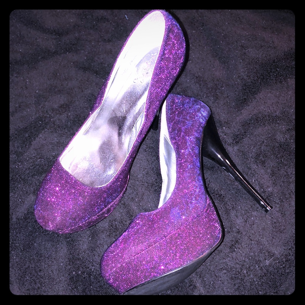 Shimmering, Sparkling, Purple High-heels Sz9